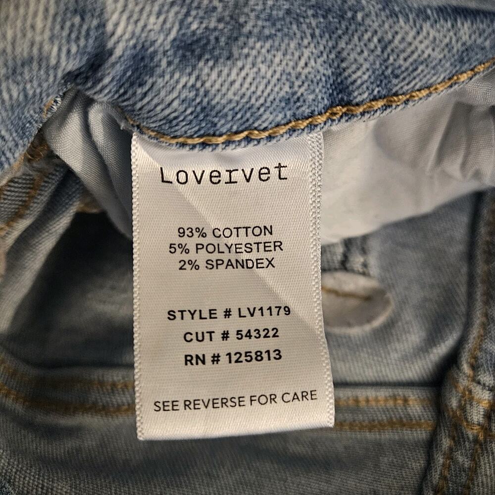 Lovervet by VERVET MID RISE CROP STRAIGHT Denim JEANS LV1179 SZ 28/7 - Picture 6 of 7